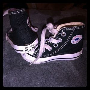 Toddler Black Converse All-Star US 3 Hightops